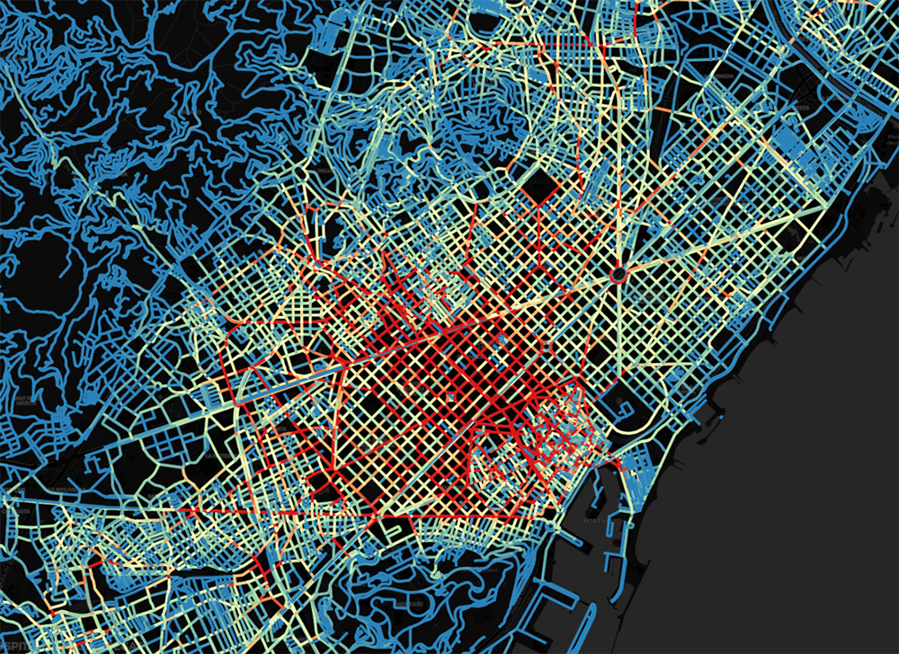 Information of passersby in the city of Barcelona